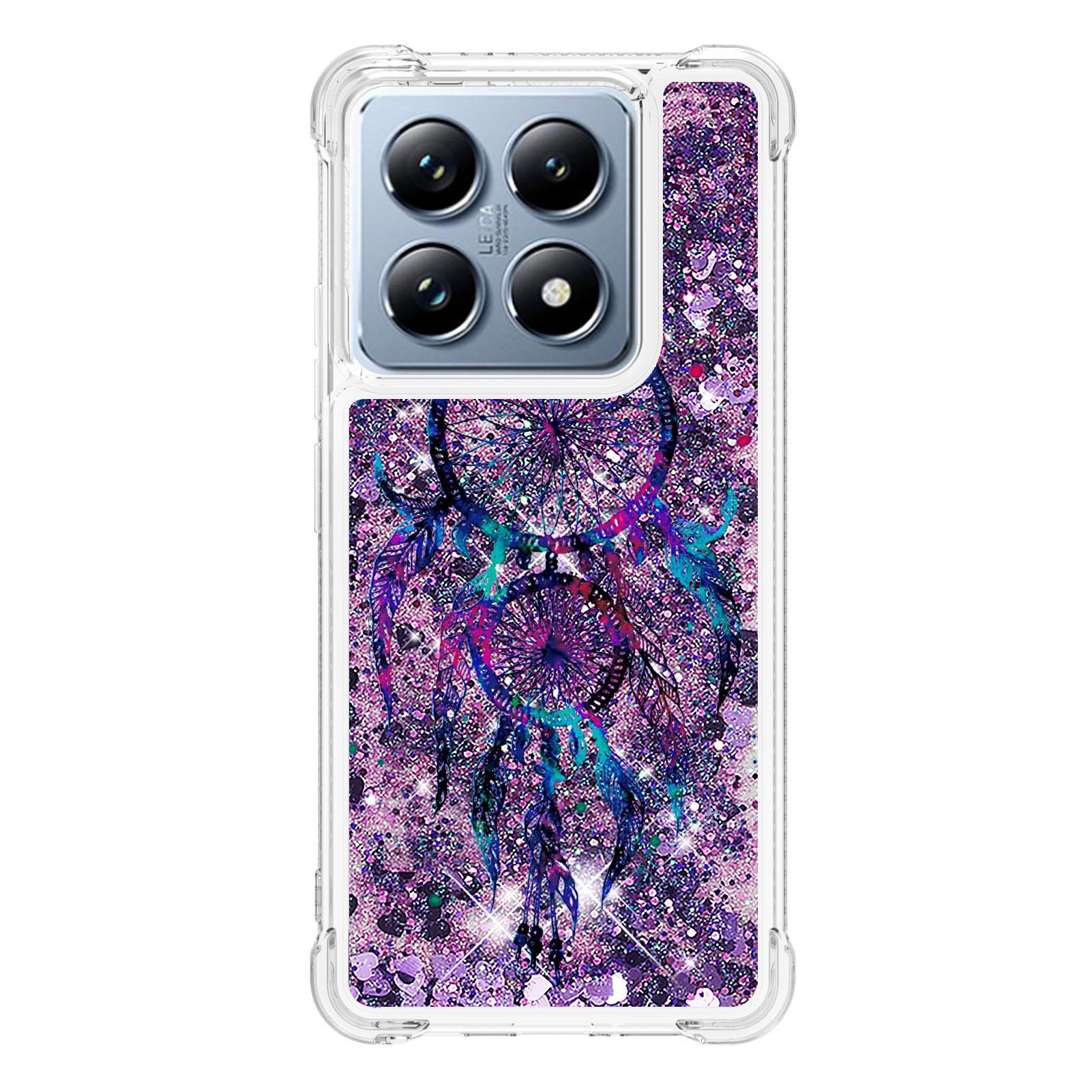 

For Xiaomi 14T Pro/Xiaomi 14T TPU Case with Quicksand and Pattern Printed Wind Chimes