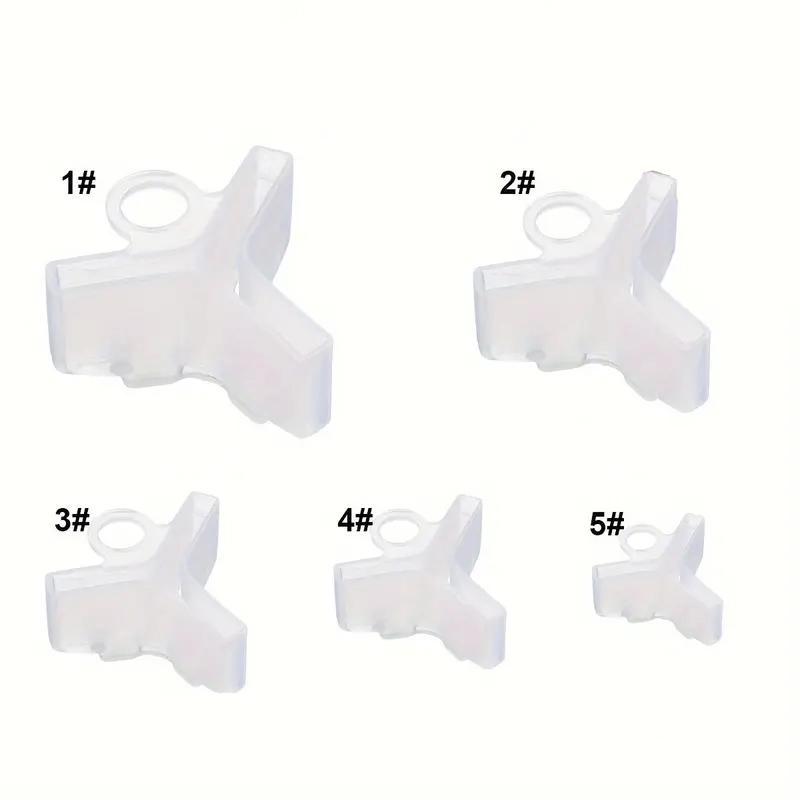 50 Stück Angelhaken Kappe Drillingshaken Schutzhülle Set Sicherheitshaken Schutzhüllen Kunststoff 1-5# Köder Angelzubehör