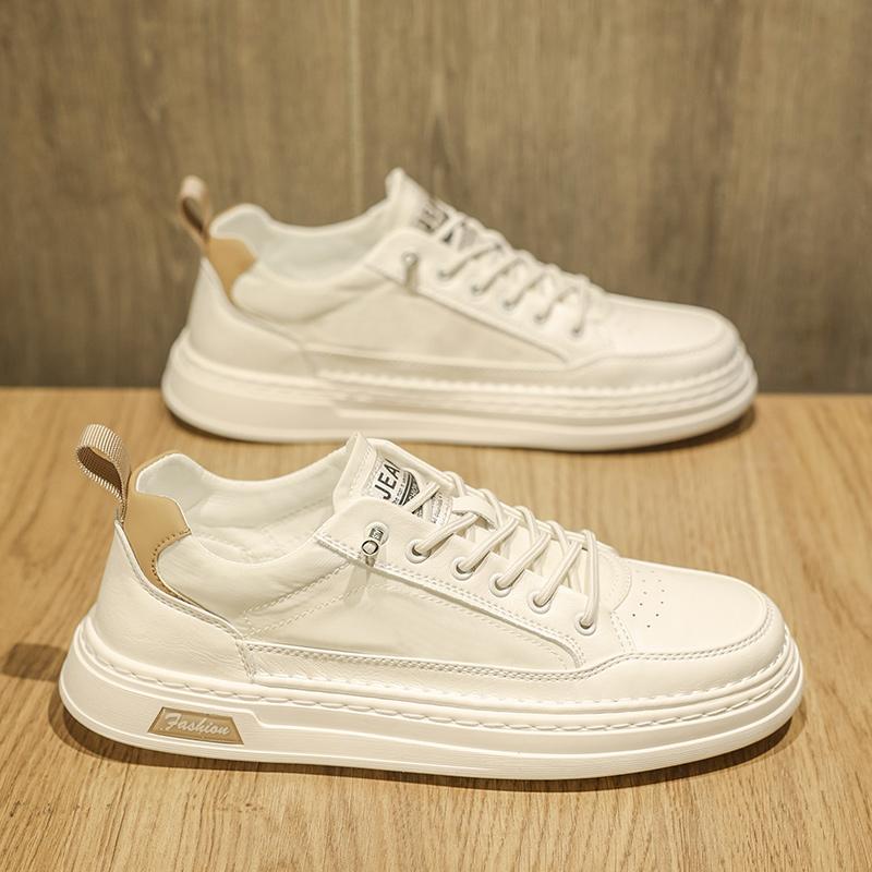 Autumn Feeling White Board Shoes Casual Leather Shoes Sports Heightening Tide Shoes