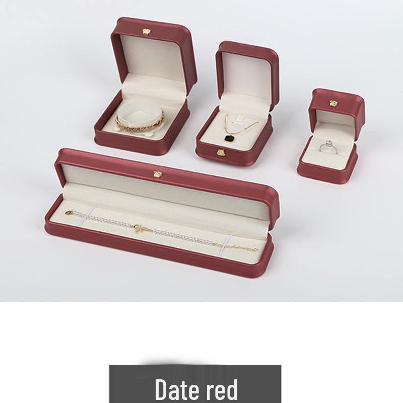 Crown Waist-Cinched PU Leather Jewelry Box for Earrings, Rings, Pendants, Necklaces, and Bracelets
