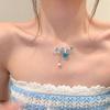 Ocean Elf~ Vacation Wind Blue Beaded Shell Star Necklace Female Premium Neck Chain Collarbone Chain Choker