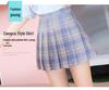2025 New High-Waisted Pleated A-Line Black Plaid Skirt for Women - Versatile College Style for All Seasons