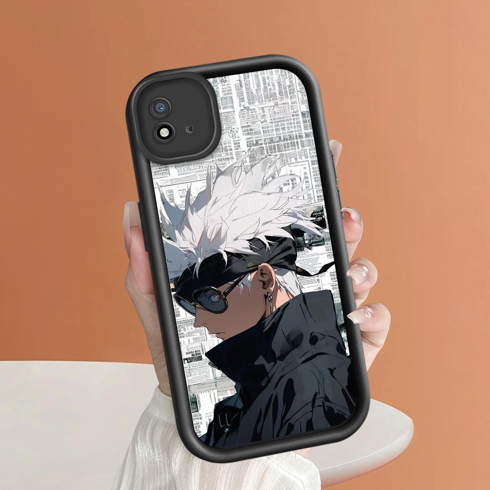 Model de imprimare cu scară pătrată din silicon moale Carcasa telefonului Acoperă completă Cameră de protecție antișoc Carcasă din cauciuc pentru OPPO Realme