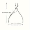 1pc Professional Stainless Steel Cuticle Nippers, Precision Manicure & Pedicure Tool, Safe Cuticle Removal, Nail Care & Grooming, Unscented