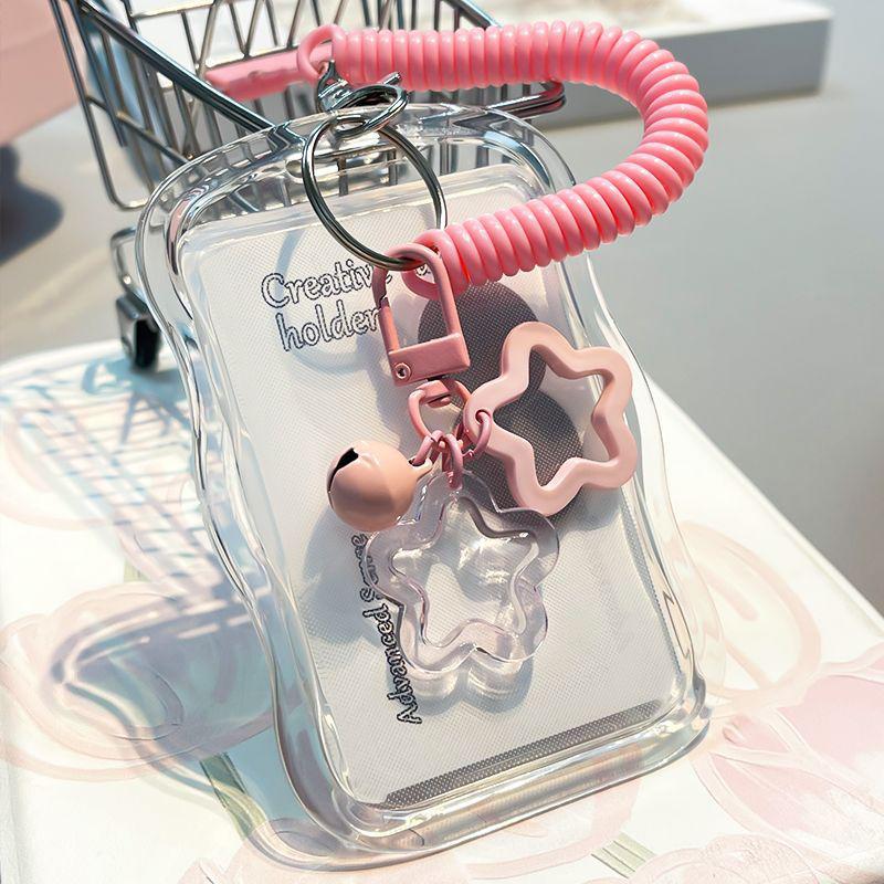 Kreatywny projekt Kpop Photocard Holder Przezroczysty uchwyt na karty Brelok do kluczy Zdjęcia rękawy Karta autobusowa Etui na kartę studencką Ochraniacz na zdjęcia