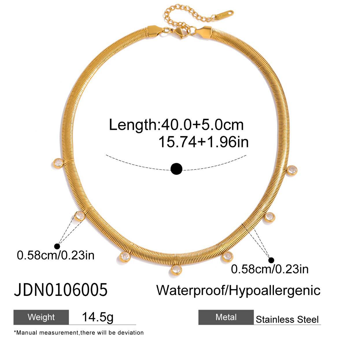 Дизайн классический стиль 18K золото с белым цирконом кулон змеиная кость цепочка ожерелье ювелирные изделия