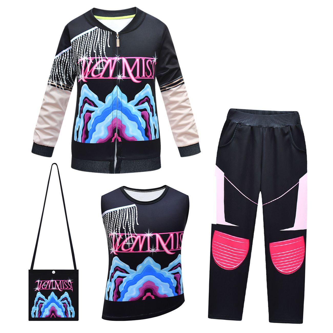 

Детский Девочки Аниме Мультфильм K-Pop Принт Куртка Брюки Жилет Топ Набор Наряд Рождество Ролевая Игра Хэллоуин Косплей Костюмы 160cm чёрный