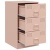 Nightstands 2 pcs. Pink 34.5 x 39 x 62 cm Steel