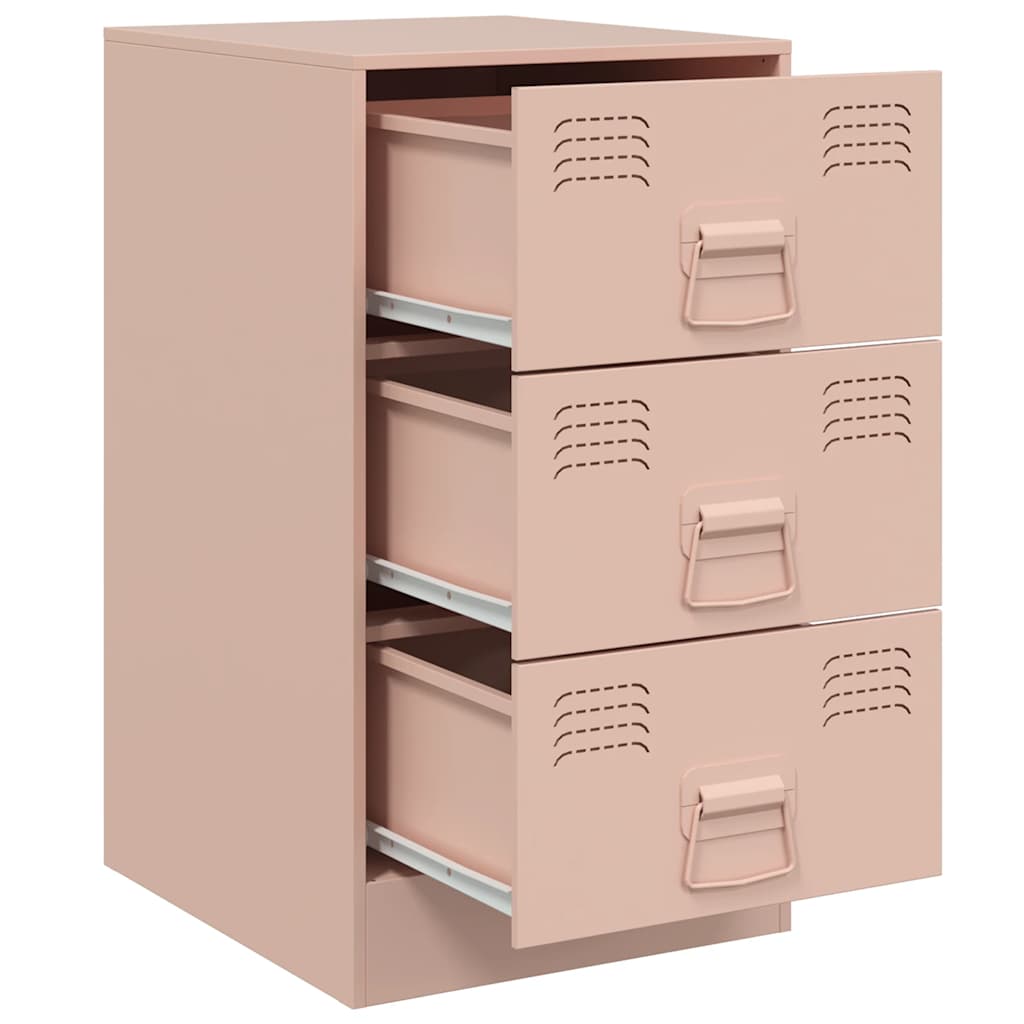 Nightstands 2 pcs. Pink 34.5 x 39 x 62 cm Steel