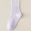 Women's Postpartum Mid-Calf Cotton Socks - Summer Style, Solid Color, Loose Cuff, Plus Size, Spring/Autumn/Summer.