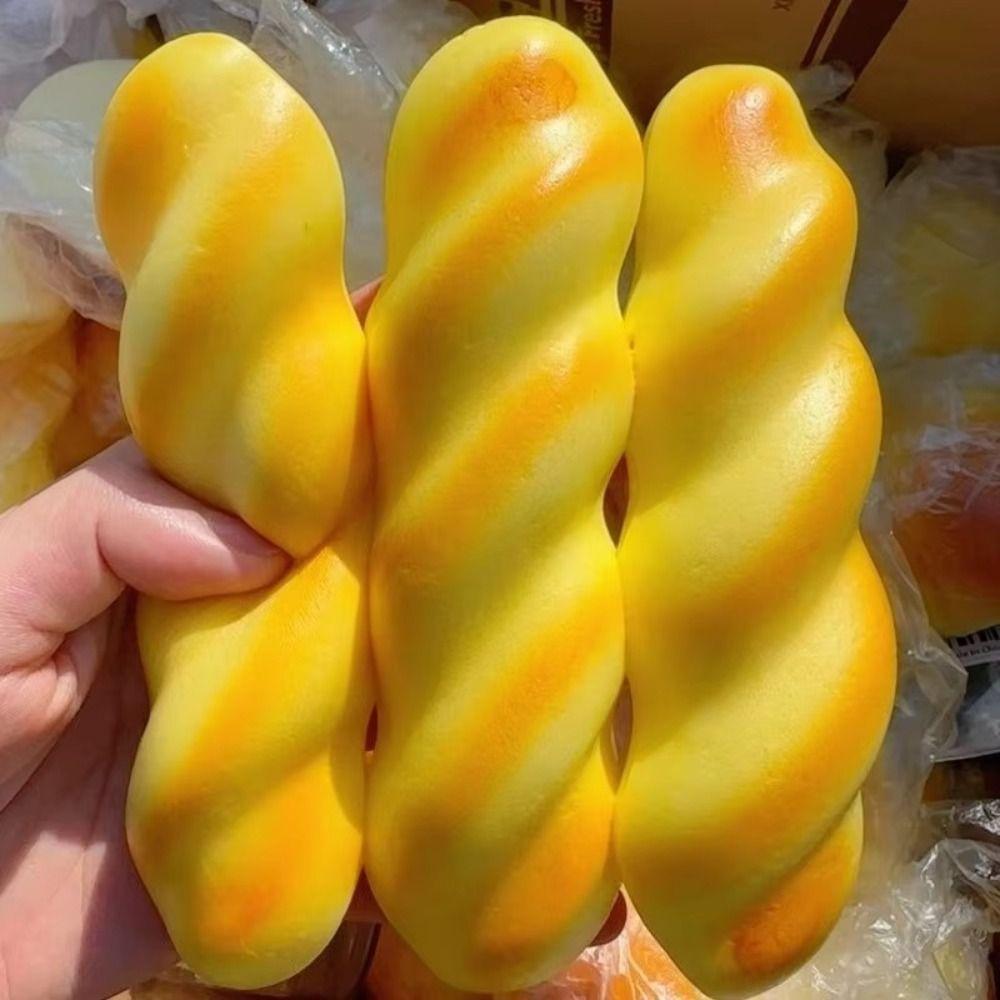 

1Pc Twisted Bread Slow Rising Squishy Toy, Soft Sticky Squeeze Stress Relief Fidget Gift United States