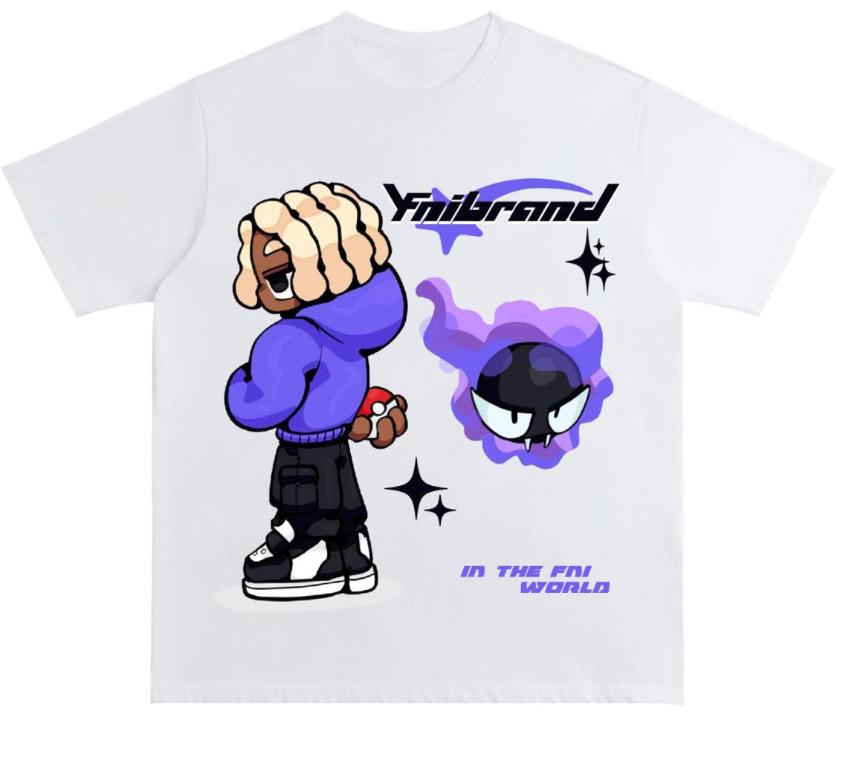 Унисекс Y2K Хип-хоп Футболки с принтом букв Мультяшные топы Харадзюку Женские Мужские С коротким рукавом Повседневные Свободные Уличная одежда XXL 1529₽