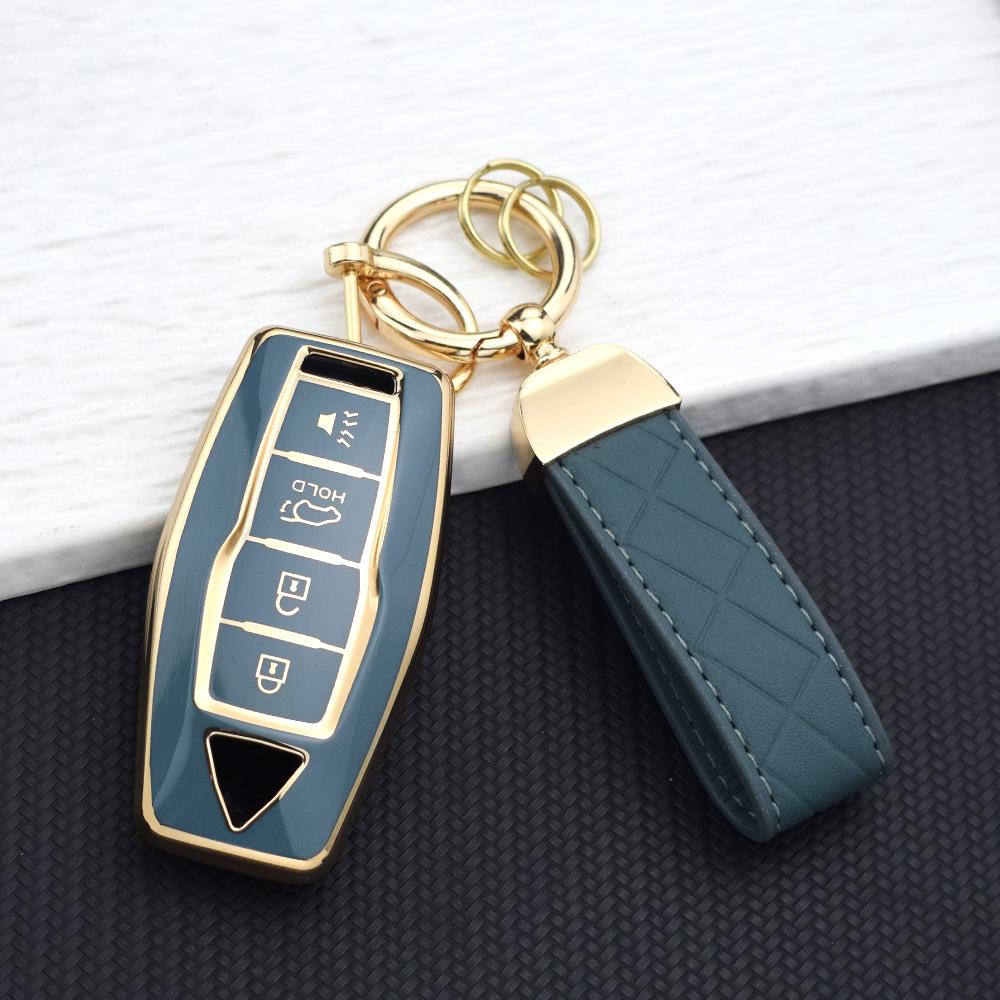 2/3/4 Buttons Key Cover For Mitsubishi Outlander - Smart Remote Tpu Car Key Case Holder With Keychain Rings Accessories