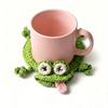 Handmade Crochet Craft Crochet Animal Coaster Heat Insulation Coffee Pad  Home Kitchen Table Decor