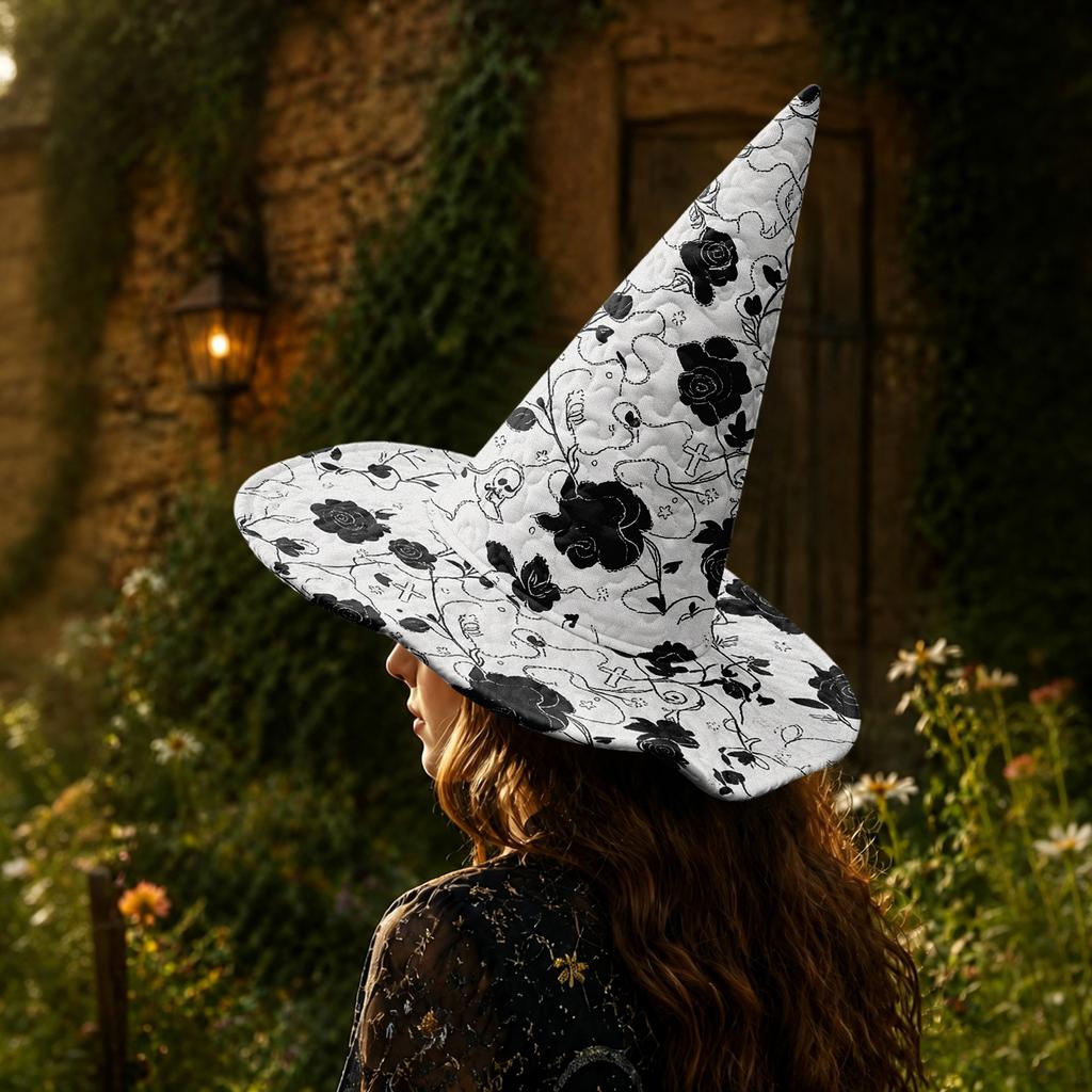 Halloween Witch Hat with Tall Pointed Top for Women's Party Costume