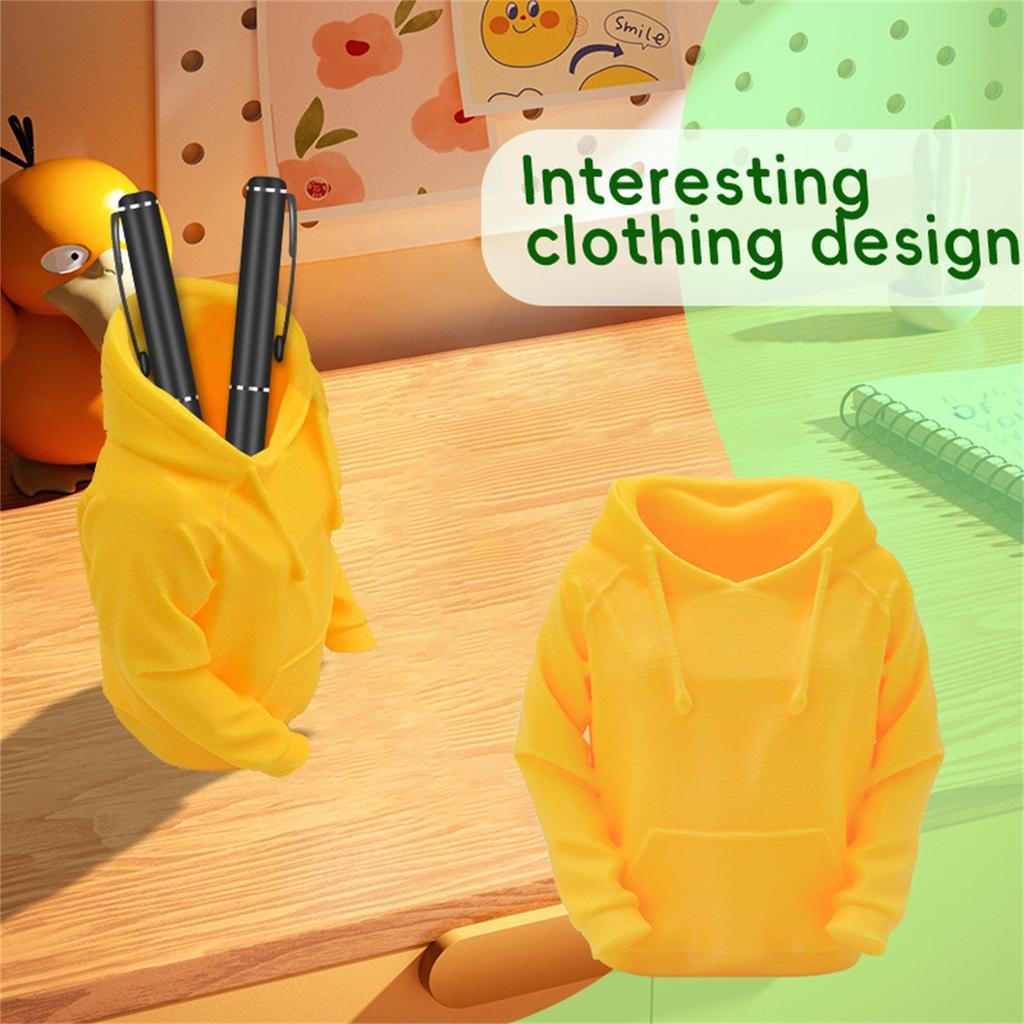 The Desktop Can Accommodate All Kinds Of Stationery, The Yellow Sweater Storage Rack, The Sweater Pen Holder Desktop Ornaments Are Matched
