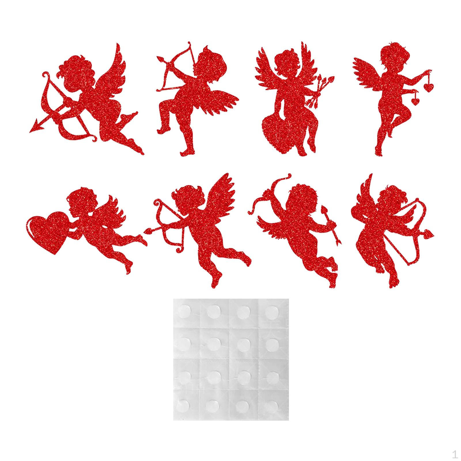 

8 Pieces Valentine s Day Cutouts Paper Cutout,DIY Craft,Sturdy, Shaped Decorations Decorative for