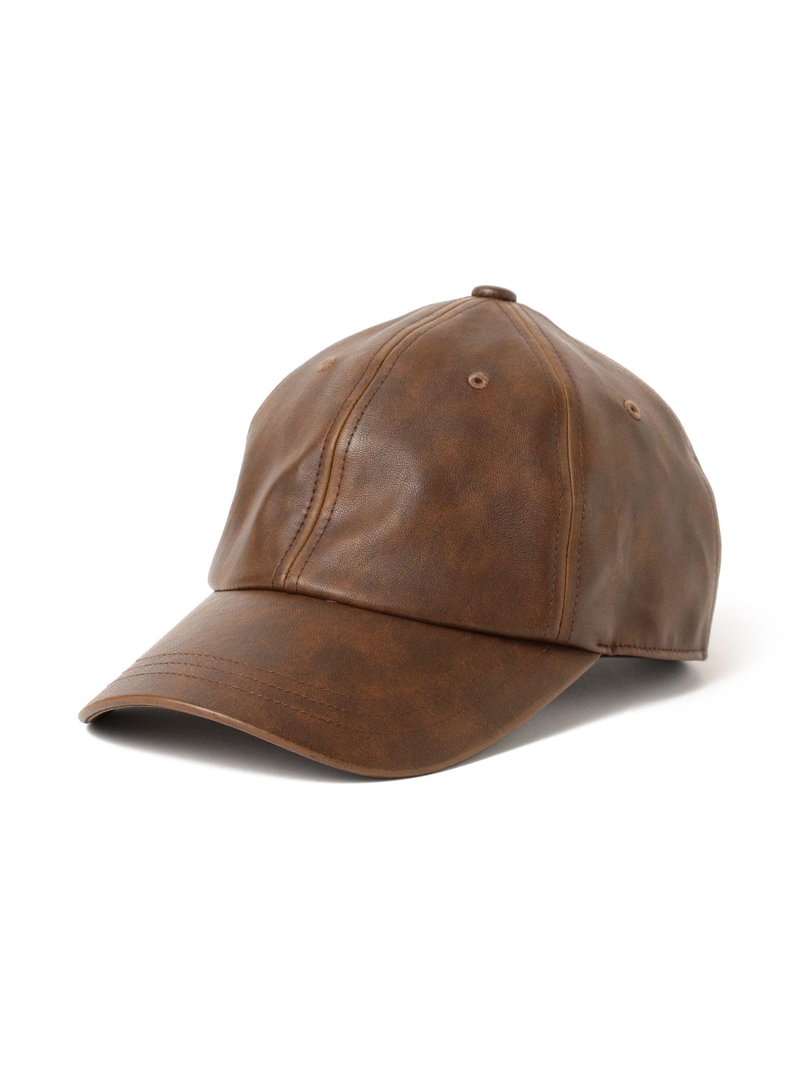 

Beams Heart Men s Faux Leather Cap, Brown, Free Size