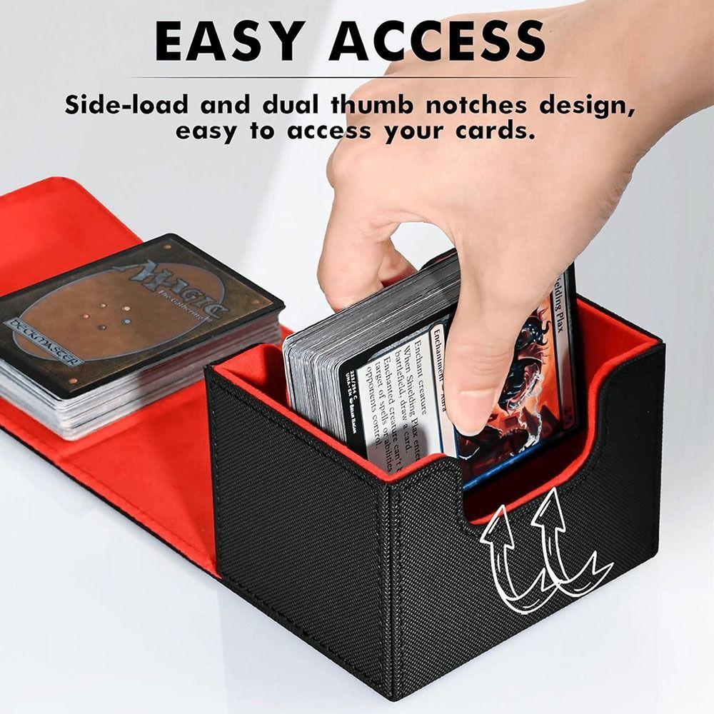 PU Trading Card Deck Box Large Capacity Deck Storage Box Collectible Game Card