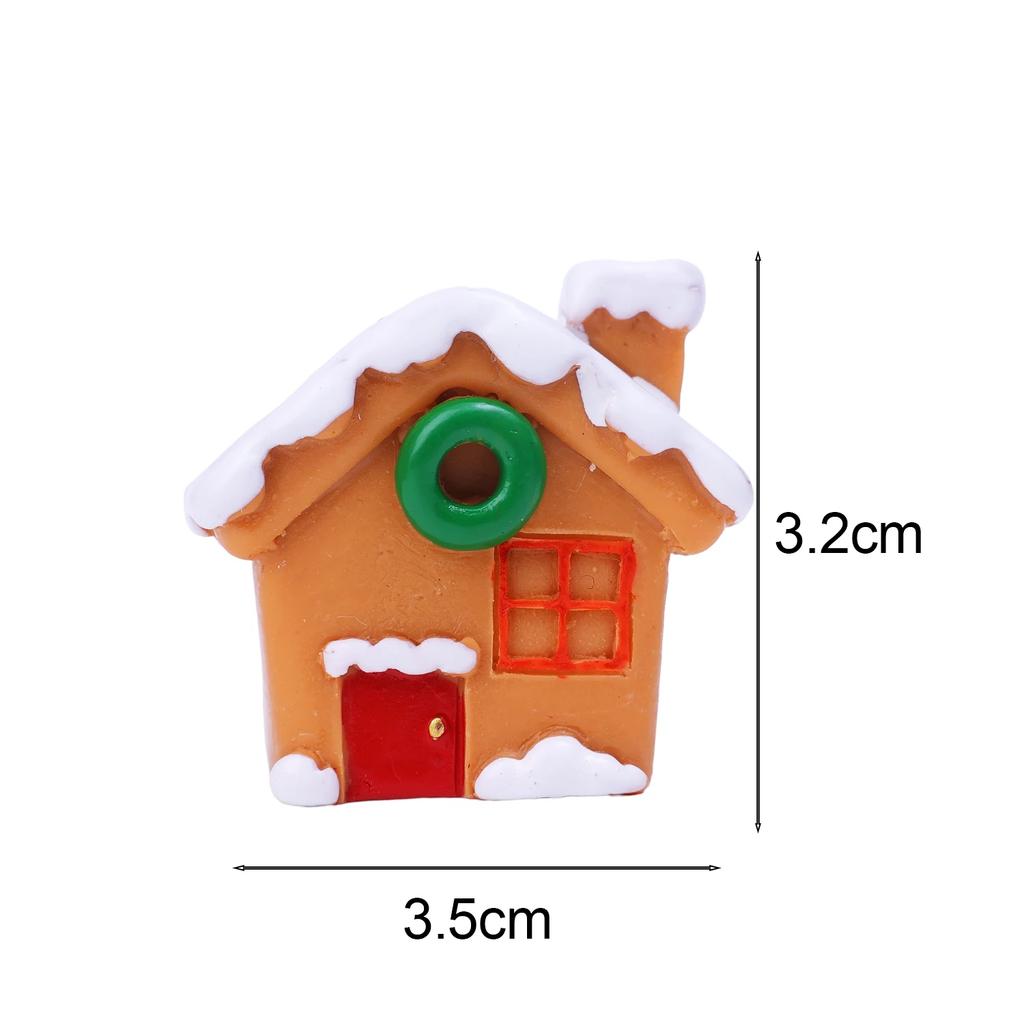 Cute Resin Christmas Ornaments Mini Santa Claus Snowman Elk Micro Landscape Xmas Home Office Miniature Desktop Decoration Supply