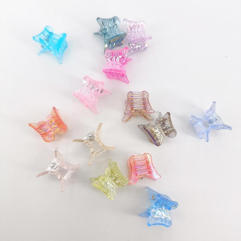 10pcs Ins Mini Butterfly Hair Claw Clips Colorful Trendy Cute Small Clips Multicolor Girls Hair Clips Hairpin Hair Accessories