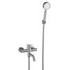 304 Stainless Steel Bathroom Shower Faucet Set Hot and Cold Mixer Tap Bathtub Faucet Set With Hand Shower Head Nickel