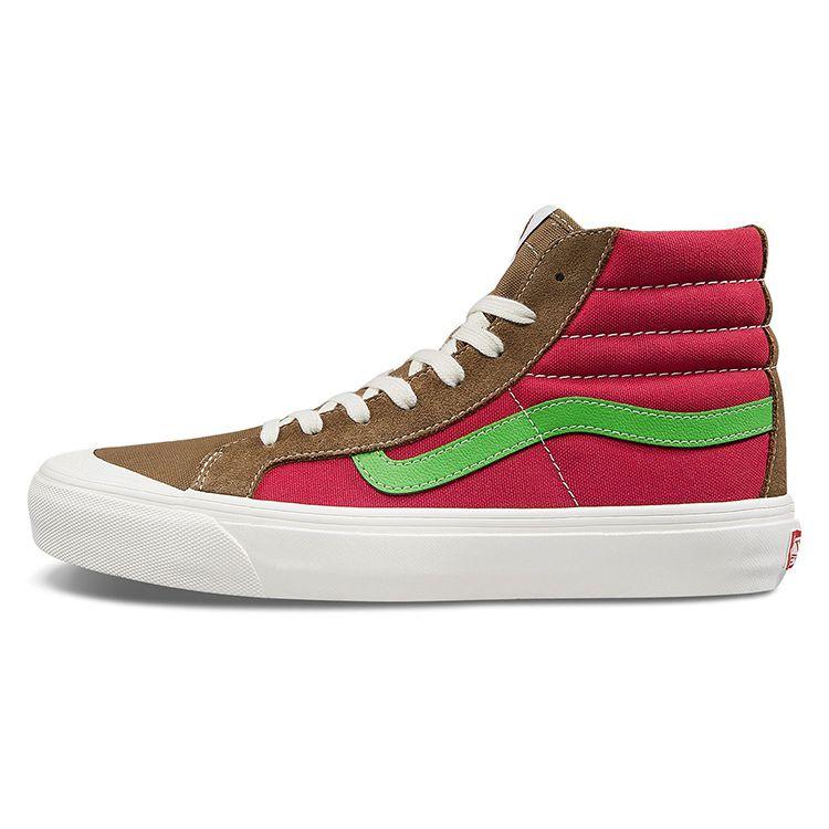Vans Style 138 Ua Og Lx High Top Skate Shoes Unisex Sneakers Red Green Black VN0A45KDTPF