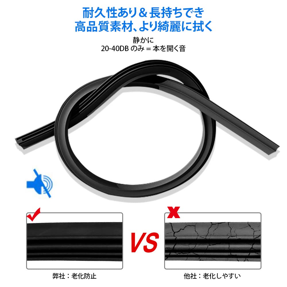 Aoling Wischerblatt-Gummi, 21,7 Zoll (550mm), 19,7 Zoll (500mm), Zuschneidbar, Breite