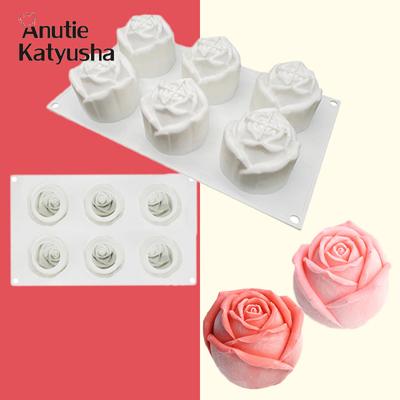 Valentinstag sogar Rose Silikonform Whiskey Eiskugel Form handgemachte Kerze Seife Form