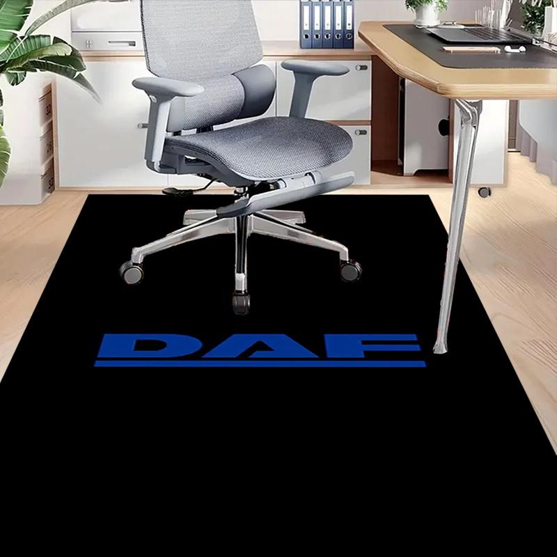 1pc DAF Home Office, Durable Polyester Floor Mat with Easy, Office Decor, Urban Style, Nonslip Backing