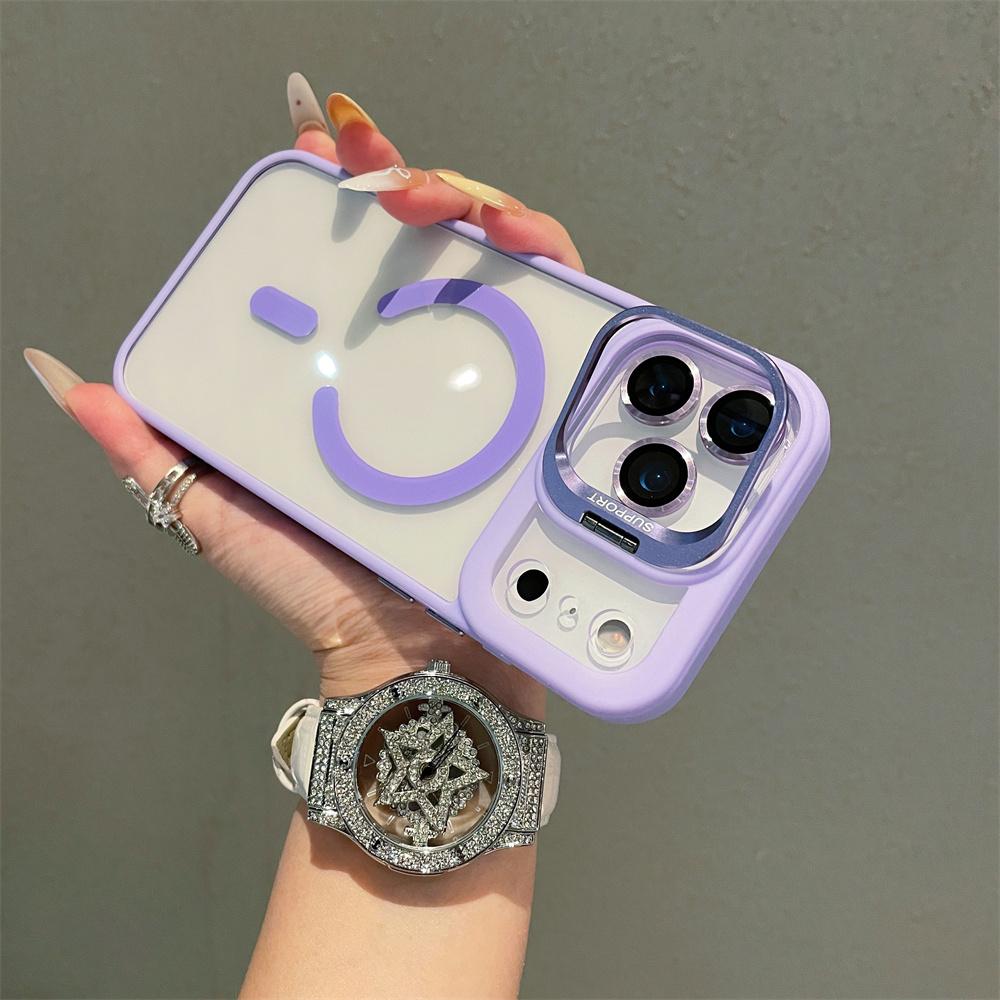 Lens Film Protection Clear For Magsafe Magnetic Phone Case For iPhone 17 Air 15 16 Pro Max 14 Plus 13 12 11 Folding Stand Cover