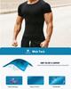 5 Pack Men's Workout Compression Shirts Short Sleeve Shirts, Black, Blue, White
