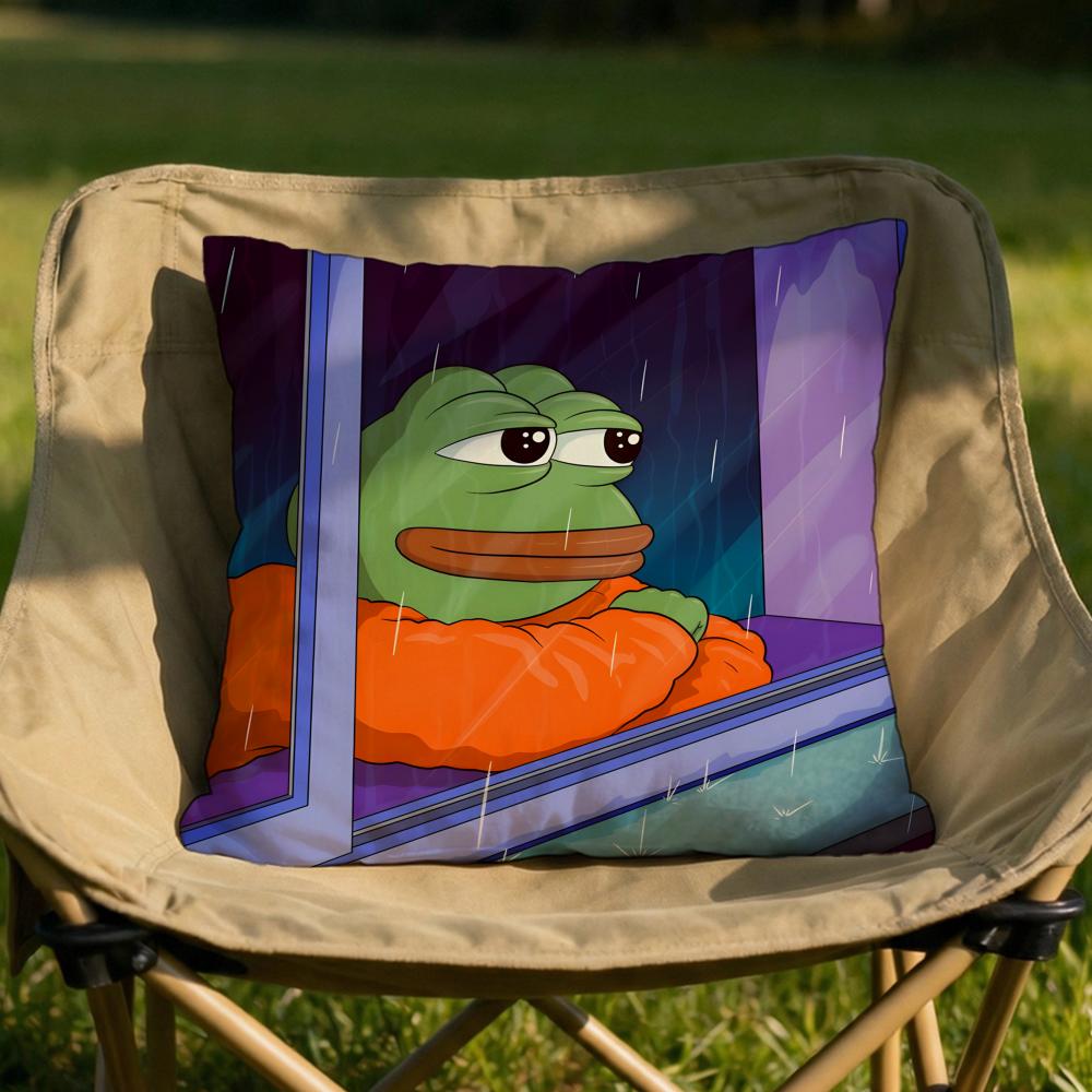 Character Pepe the Frog Cushion Cover Soft Reversible Durable Pillow Cover MultiScene Use for Home Car Daily Comfort