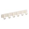 Milky White No-Drill Adhesive Over-the-Door Towel & Clothes Hook