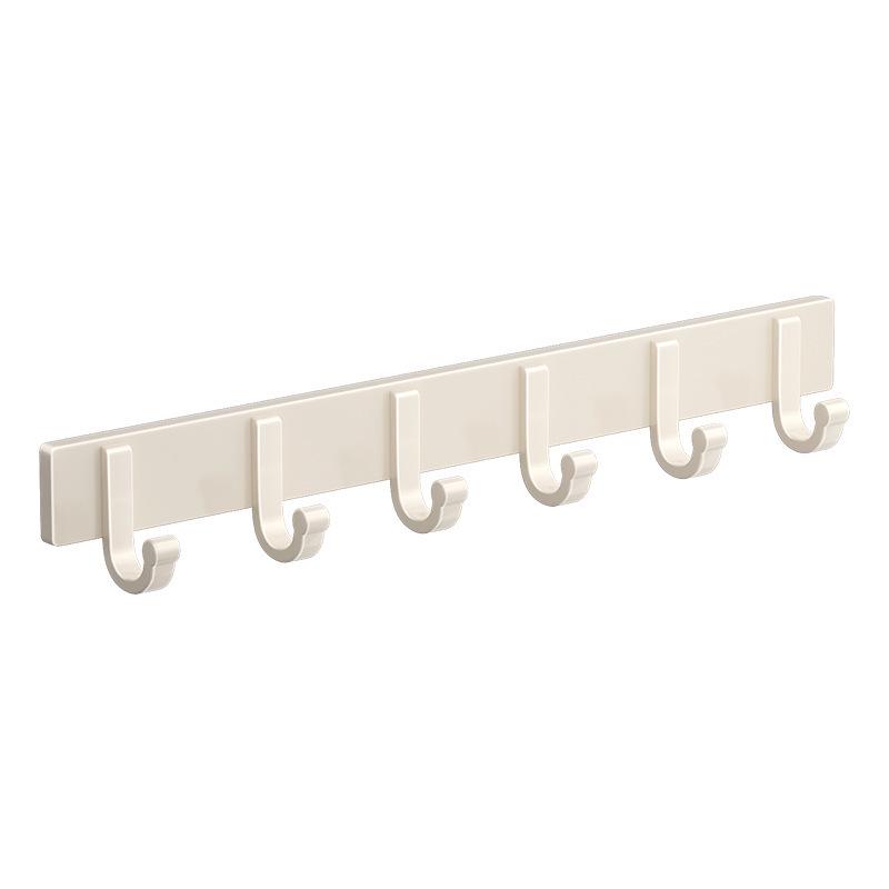 Milky White No-Drill Adhesive Over-the-Door Towel & Clothes Hook