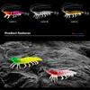 Shrimp 105Mm 12G Squid Jig Luminous Horizontal Slow Sinking Lure Webfoot Wood Shrimp Octopus Bait Squid Cuttlefish Fishing
