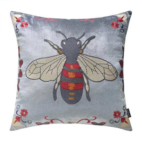 European Cushion Cover Animal Bee Embroidery Pillowcases Exquisite Cojines Decorativos Para Sofa Decorative Pillows Cushions