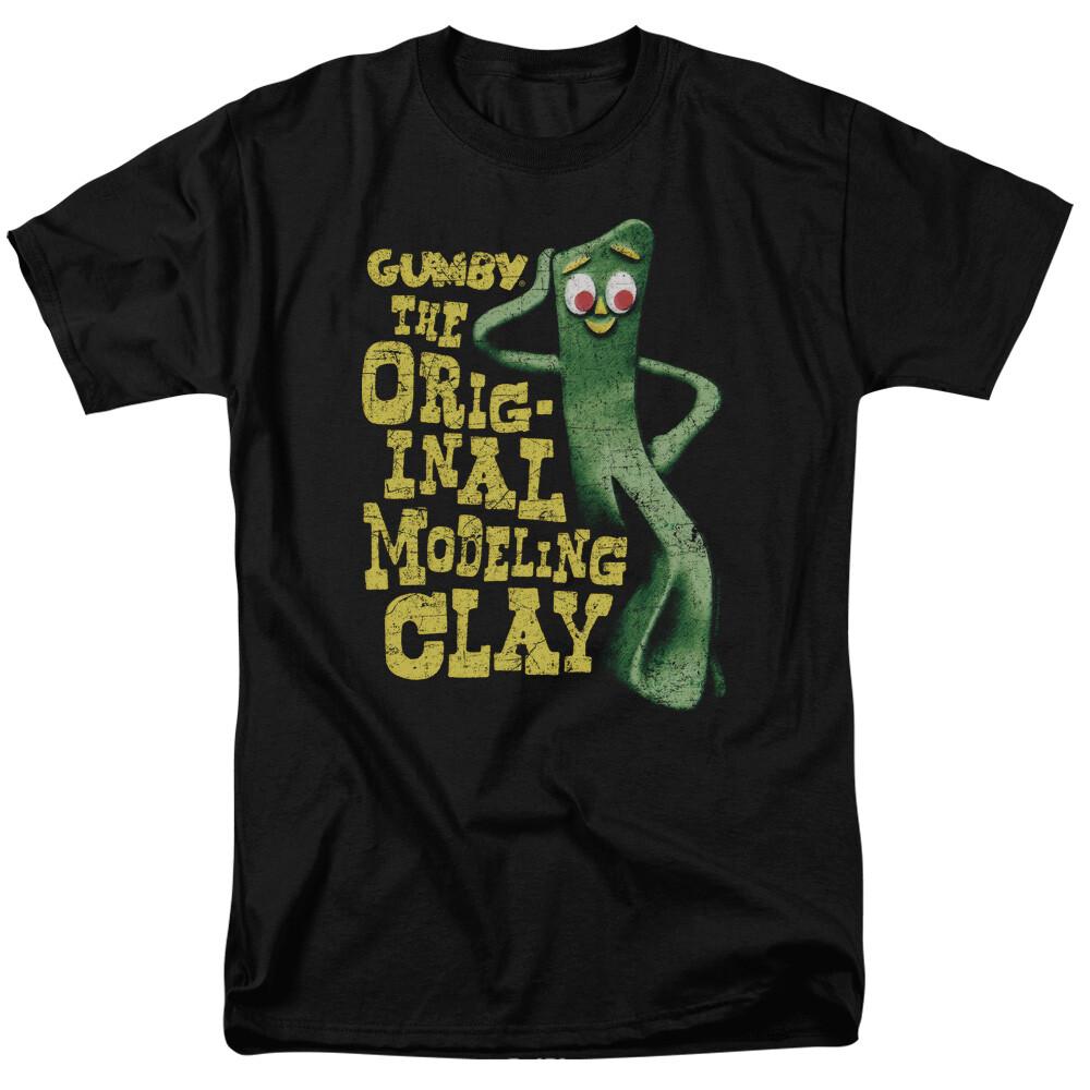 Gumby So Punny Logo T Shirt Mens Licensed Original Modeling Clay TV Show Black L
