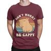 Retro Rodent Capybara Dont Be Worry Be Cappy Funny Saying Funny 100 Cotton TShirt Capybara Tops Tees For Unisex