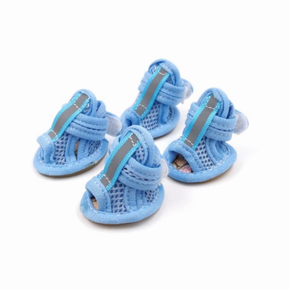 Summer Dog Shoes Breathable Mesh Puppy Pet Dog Shoes For Small Dogs Cats Cute Anti-Slip Chihuahua Pug Sandals Shoe Candy Colors