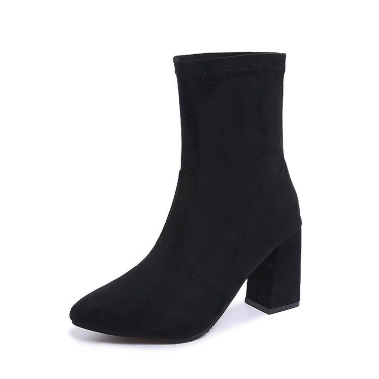 Fashion Women Slim Ankle Boots Fashion Elegant Pointed Toe Shoes Autumn High Heel Women's Short Booties 2025 New