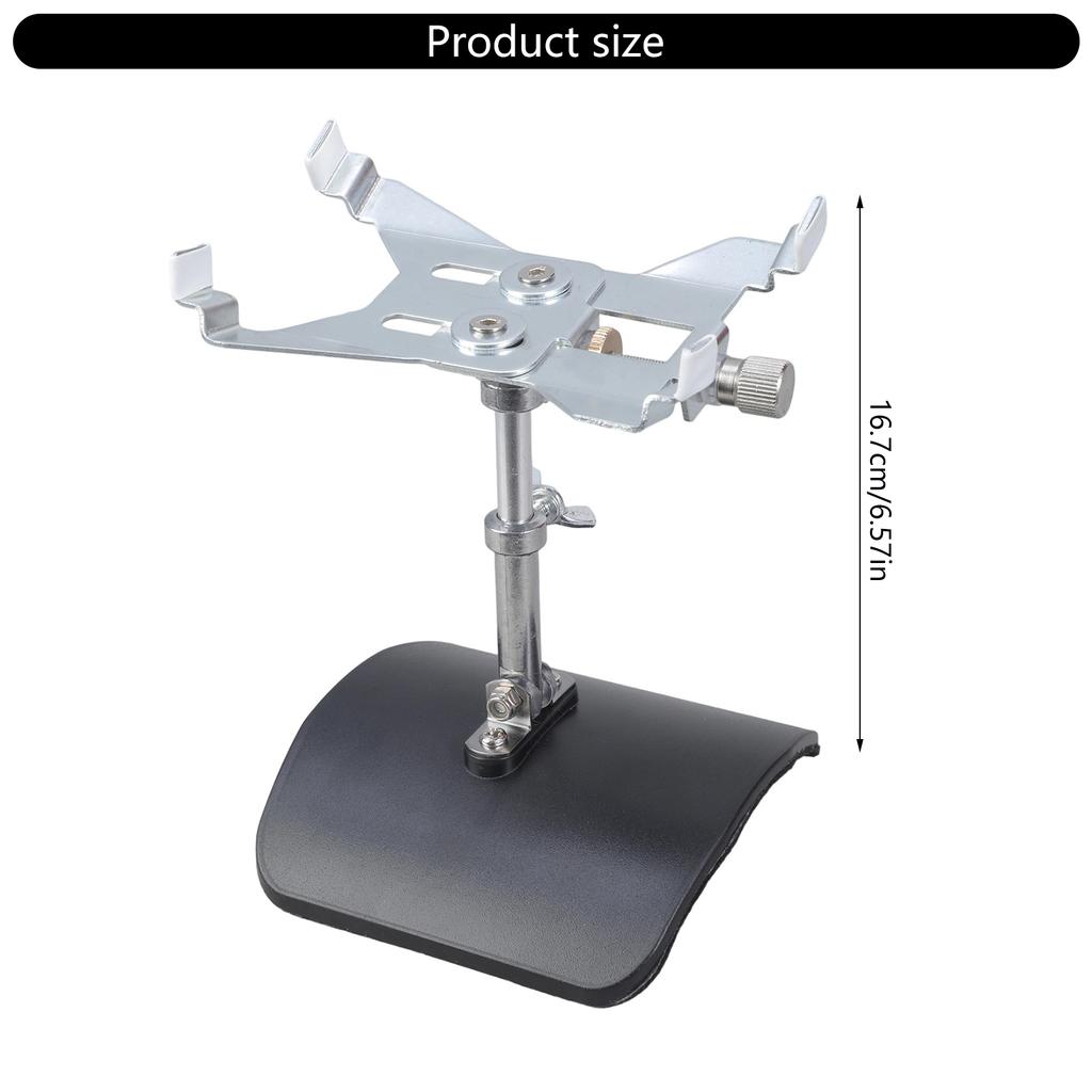 Professional Anti Vibration Guitar Support Silver Adjustable Clamp Black Nonslip Base Present for Classical Player