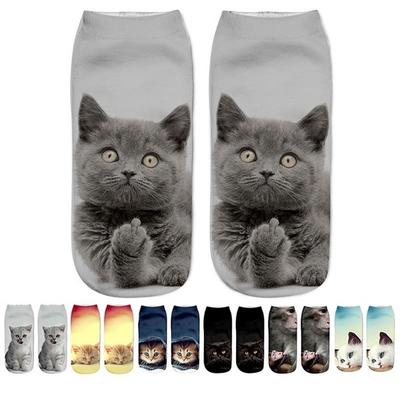 Adult Witchs Cat Pattern Athletic Ankle Socks