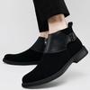 Mode Luxusmarke Herren Chelsea Boots Schwarz Braun Samt Hoher Knöchel Kleiderschuhe Herren Laufschuhe Abriebfest Chelsea Kleiderstiefel
