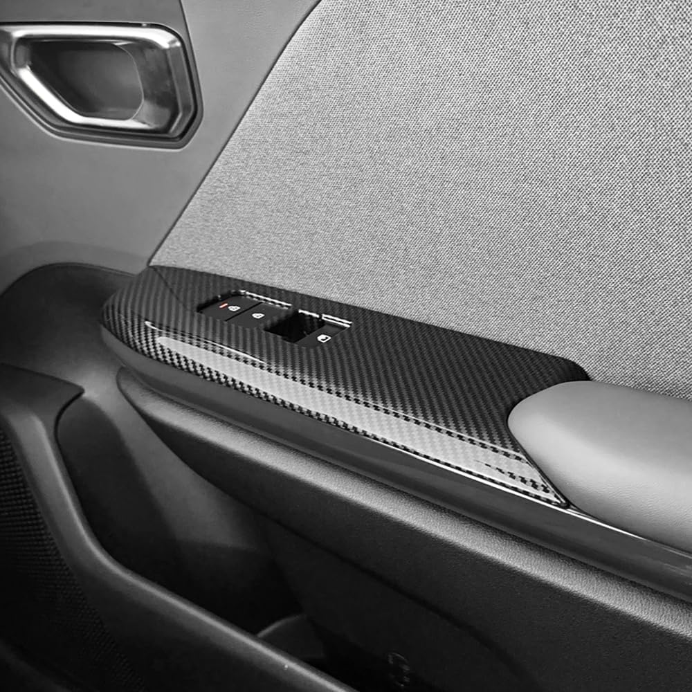 YOUTOOCAR Door Lock Switch Covers Compatible with Kia K4 2025-2026 Accessories (Carbon Fiber Pattern)