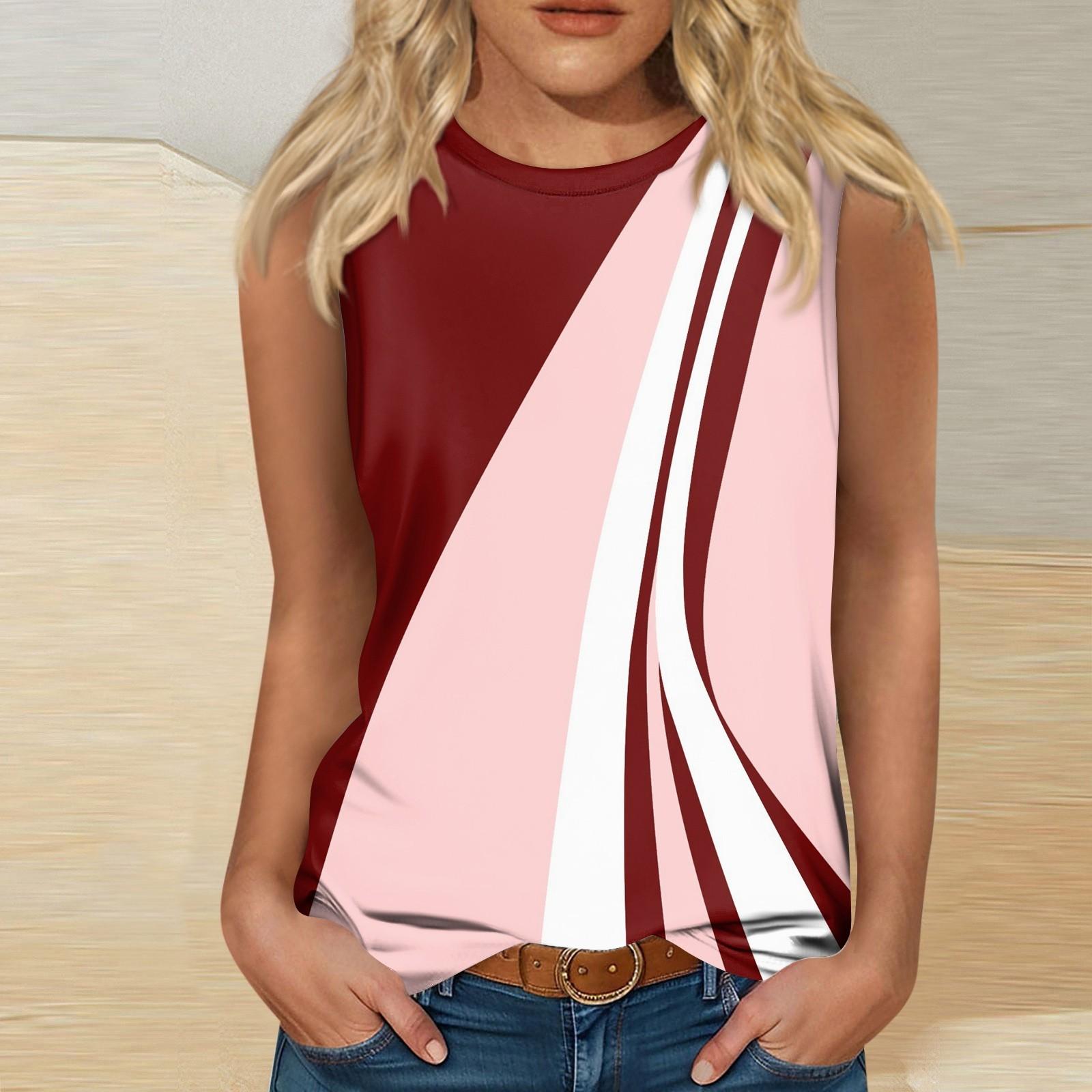 Женские повседневные топы-туники для ношения с леггинсами Рубашки без рукавов Струящиеся — фото 12