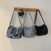 Borsa in Denim da Donna a Spalla per Pendolari Borsa a Tracolla di Grande Capacità