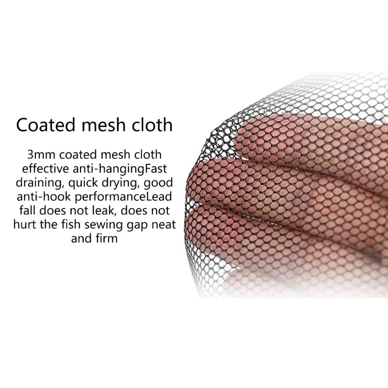 Foldable Fish Landing Net Head Replacement Triangular Fish Catching Net