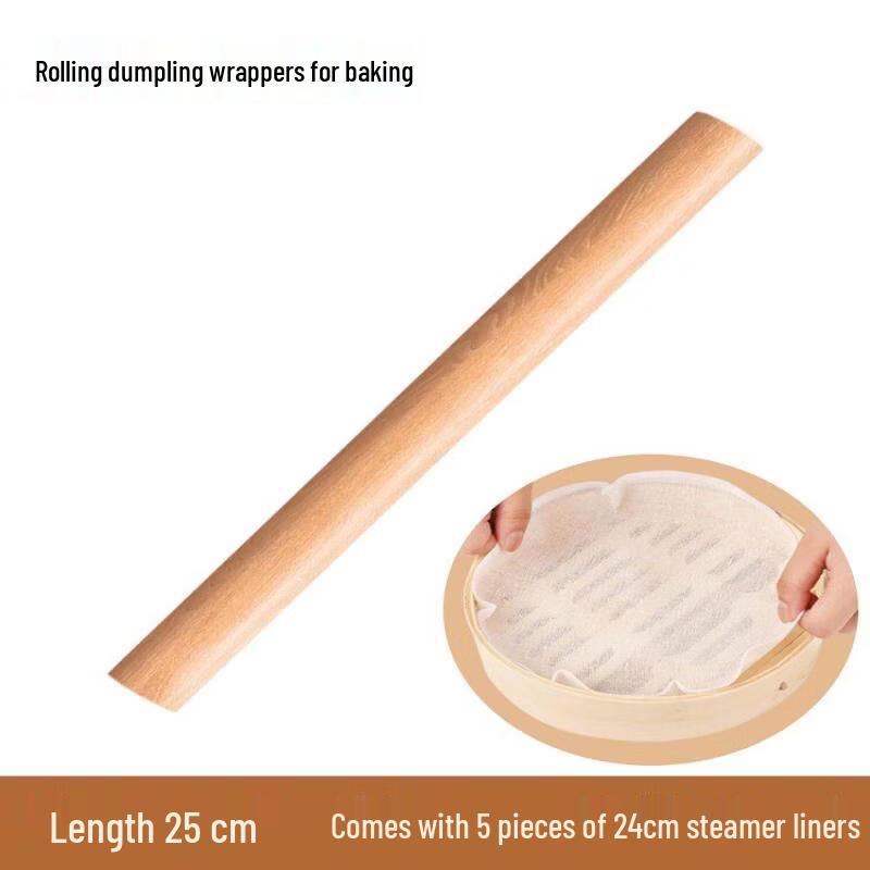 Solid Wood Rolling Pin Baking Kit