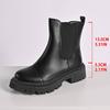 Fashion New Black Versatile Womens Boots with Mid Heel Short Tube Sleeve Waterproof and Non Slip 2024 Winter Outdoor PU Fashion Boots